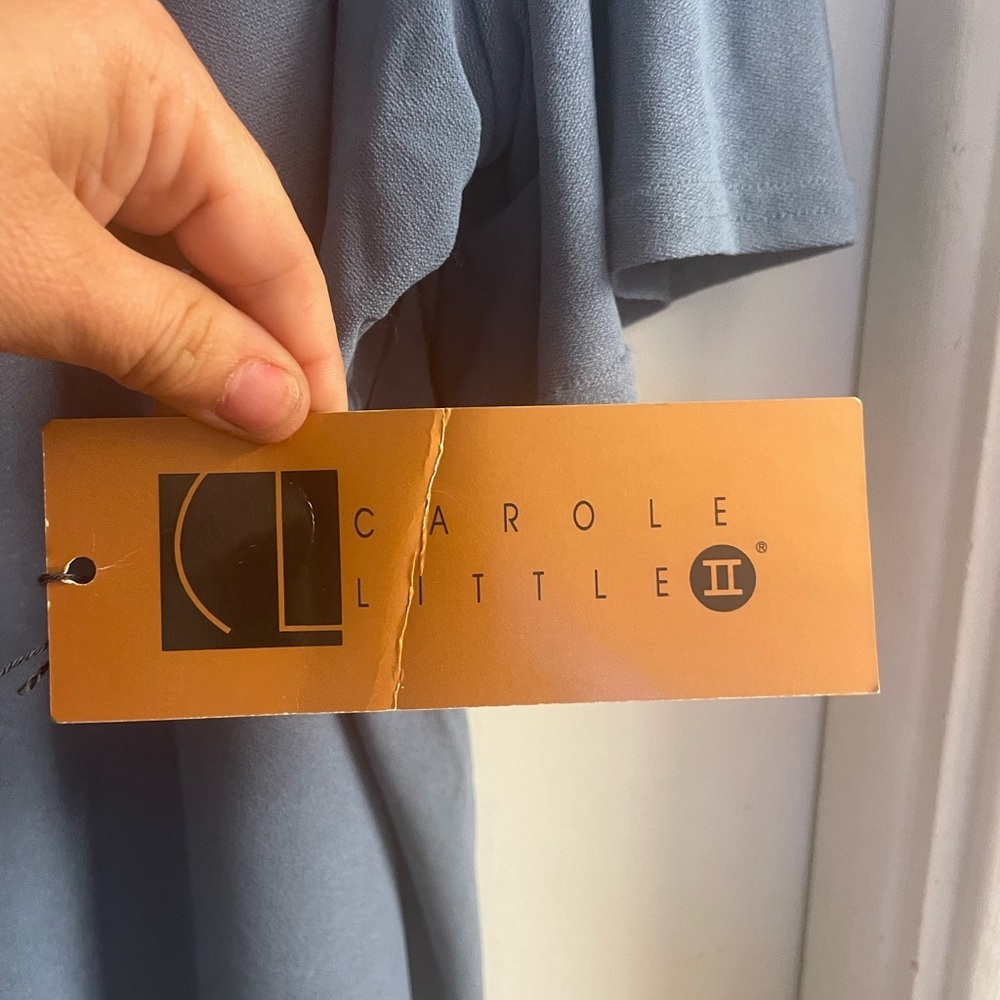 CL Carole Little NWT Ultra Flattering & Comfy Slate Blue Jersey Shirt, 3X, XXXL - Picture 4 of 7